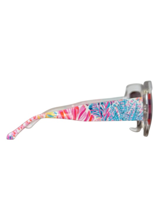 NEW Lilly Pulitzer Square Lens Sunglasses with Case Multi Splashdance One Size main image 6